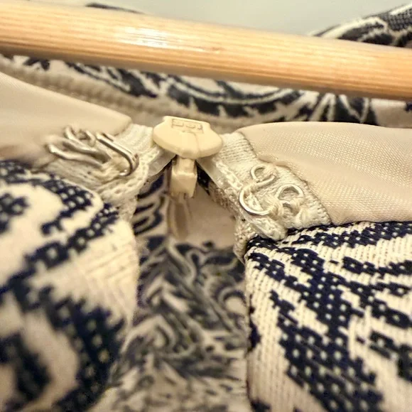 Tahari ASL Jacquard Envelope Neck & Brooch Sheath Dress - Picture 7 of 13